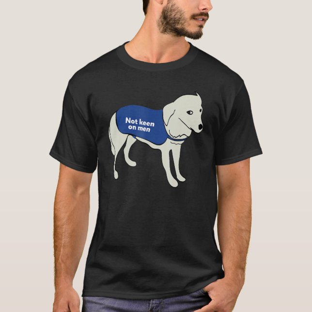 T-shirt Pas Aimable Sur Les Hommes Chien Portant Une Veste (Devant)