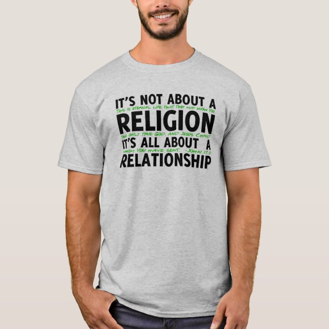 T-shirt Pas au sujet de la chemise de religion (Devant)