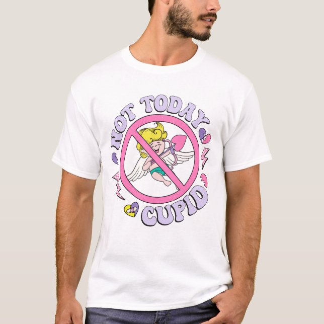 T-shirt Pas Aujourd'Hui Cupidé (Devant)