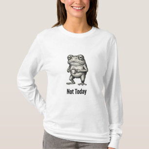 T-shirt "Pas aujourd'hui" Drôle de grenouille grincheuse a