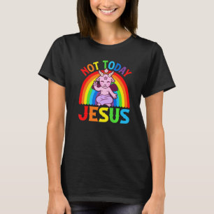 T-shirt Pas aujourd'hui Jésus Sigil Satanique Baphomet Pen