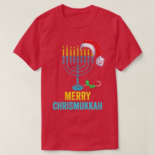 T-shirt Pas aujourd'hui Père Noël Hanoukka Chanukah Santa  (Design devant)