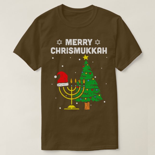 T-shirt Pas aujourd'hui Père Noël Hanoukka Chanukah Santa  (Design devant)