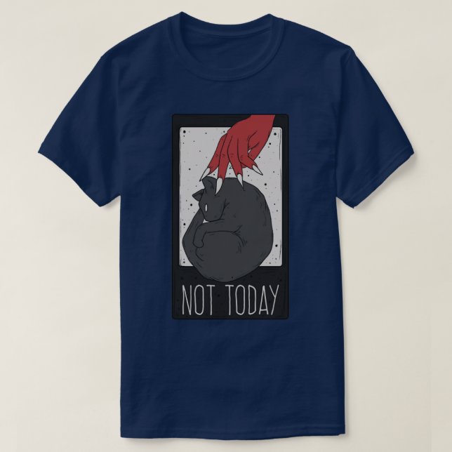 T-shirt Pas aujourd'hui Satan 1 (Design devant)