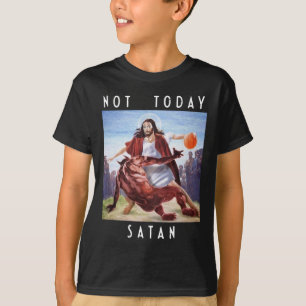 T-shirt Pas Aujourd'Hui Satan Jesus Vs Satan À Bysketbyll