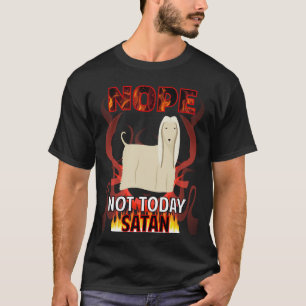 T-shirt Pas aujourd'hui Satan Lévrier afghan 02