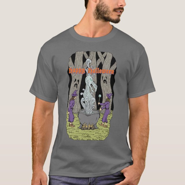 T-shirt Pas ce qu'ils attendaient Joyeux Halloween (Devant)