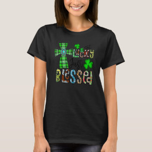 T-shirt Pas chanceux juste béni, Saint-Patrick chrétien