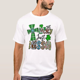 T-shirt Pas chanceux juste béni, Saint Patrick's Day Chris