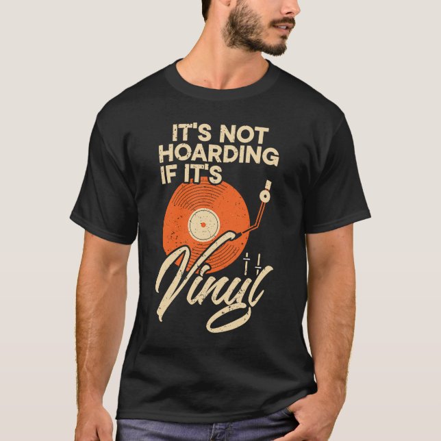 T-shirt Pas d'accumulation si c'est du vinyle Record Music (Devant)