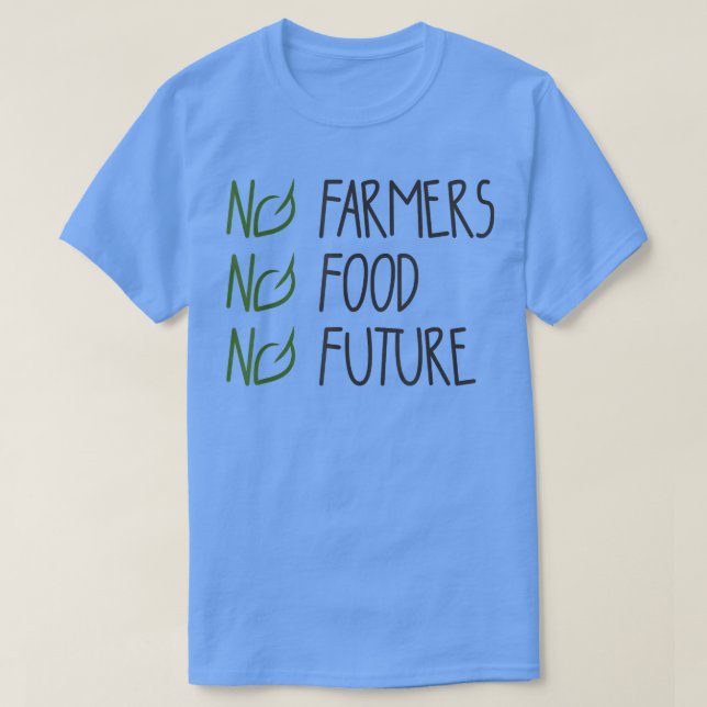 T-shirt Pas d'agriculteurs, pas de nourriture, pas d'aveni (Design devant)