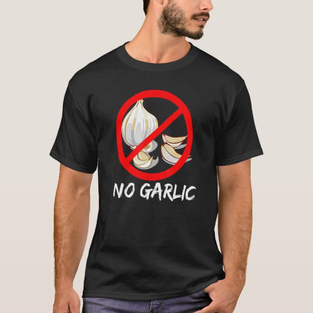 T-shirt Pas d'ail Garlic Cloves Bulb Traversé Red Circ (Devant)