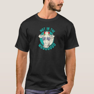T-shirt Pas Dans L'humeur Génisse Floral Vache Bétail Non