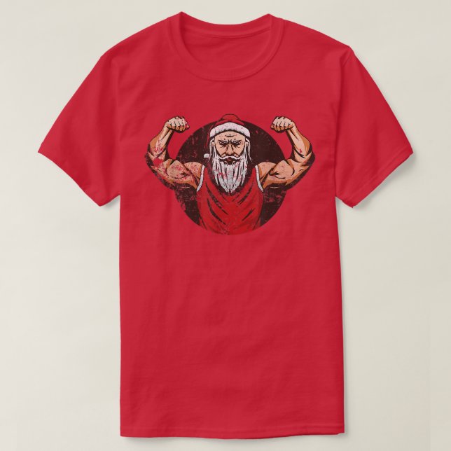 T-shirt Pas d'Ascenseur Pas De Cadeau Vilain Gym Noël Père (Design devant)