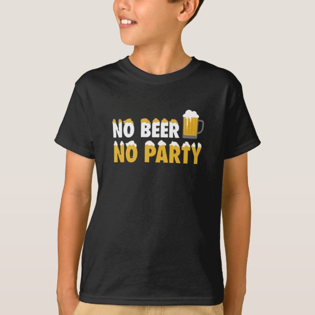T-shirt Pas de bière Pas de fête (Devant)