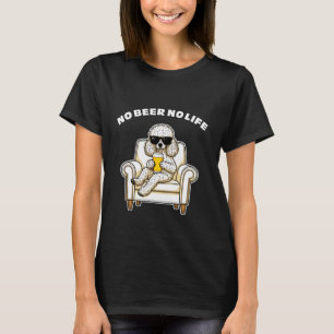T-shirt Pas de bière, pas de vie Jouet Caniche Chien drôle