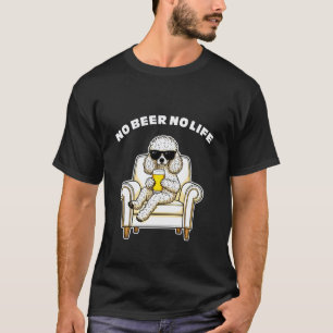 T-shirt Pas de bière, pas de vie Jouet Caniche Drôle de ch