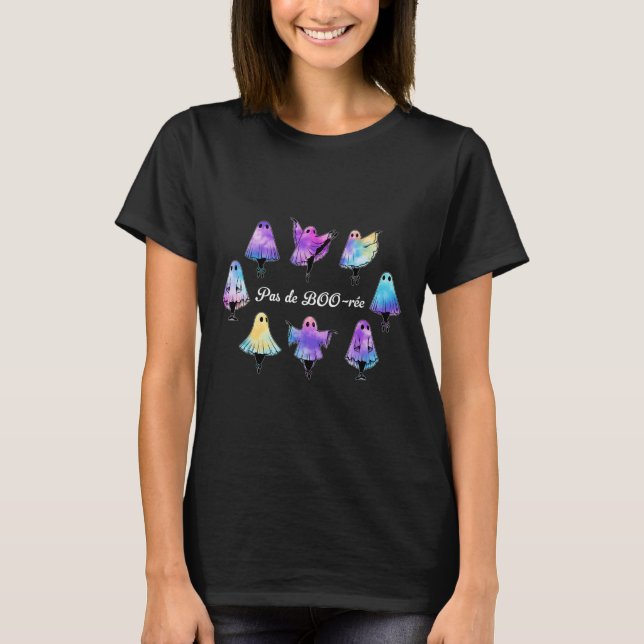 T-shirt Pas De Boo-rée Funny Ballet Ghosts Danse Halloween (Devant)