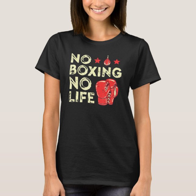 T-shirt Pas De Boxe Pas De Boxer À Vie Pour Les Hommes (Devant)