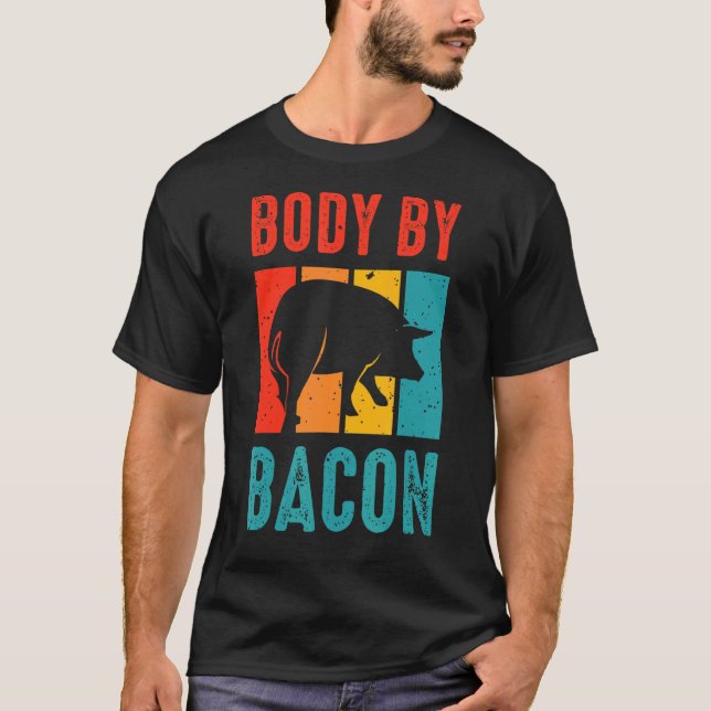 T-shirt Pas De Carbe Corps Par Bacon Ketogénique Diet (Devant)