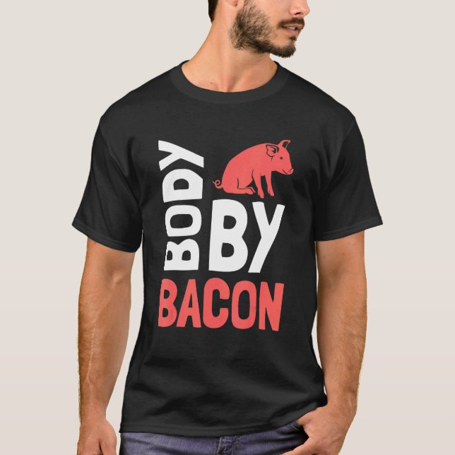 T-shirt Pas De Carbe Corps Par Bacon Ketogénique Diet 7 (Devant)