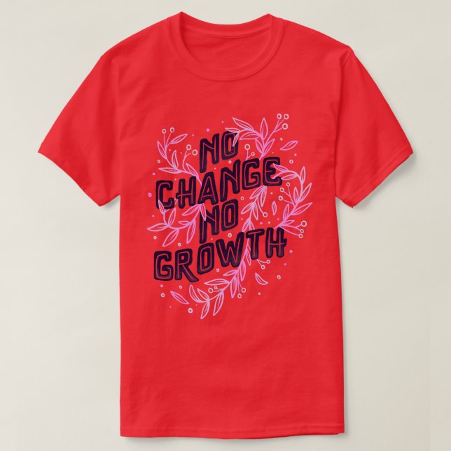 T-shirt Pas de changement Pas de croissance par Tobe Fonse (Design devant)