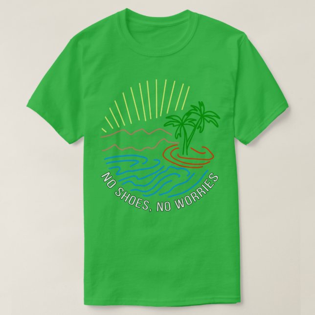 T-shirt Pas de chaussures pas de souci (Design devant)