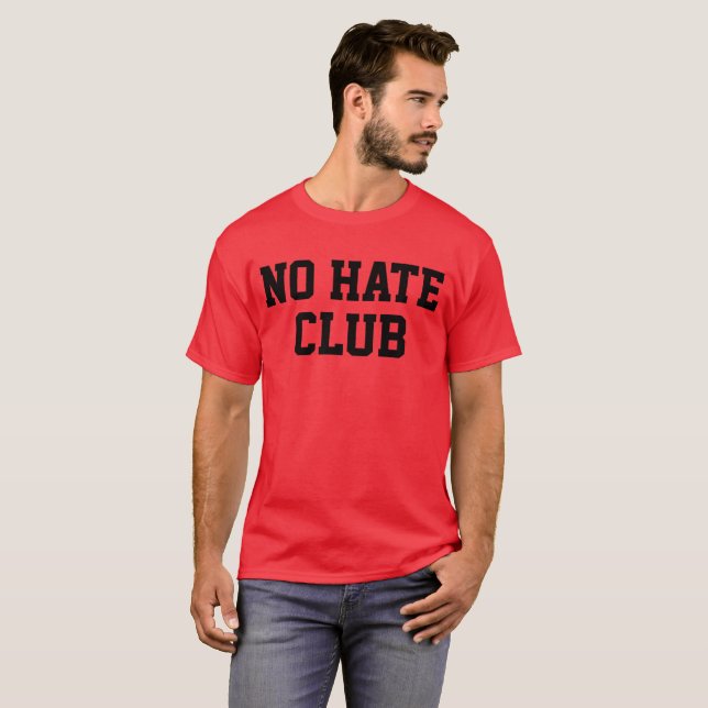 T-shirt Pas de club de haine (Devant entier)
