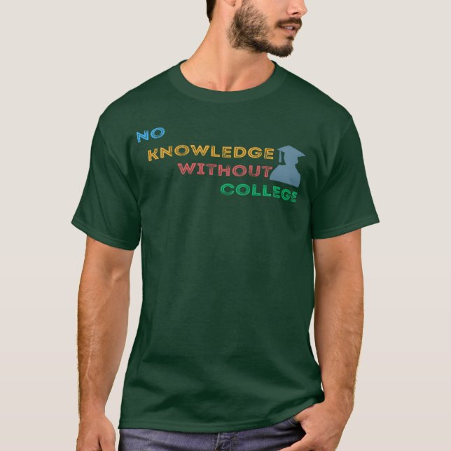 T-shirt Pas de connaissances sans amis de l'université (Devant)
