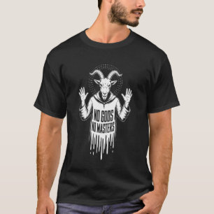 T-shirt Pas de dieux pas de maîtres Occulte Chèvre Baphome
