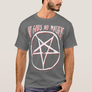 T-shirt Pas de dieux Pas de maîtres Pentacle Pentagram Ath