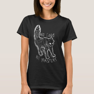 T-shirt Pas de dieux Pas de maîtres Satanic mal Baphomet T