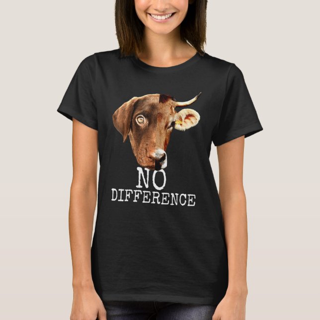 T-shirt Pas de différence Pro Vegan Vegetarian Animal Vegg (Devant)