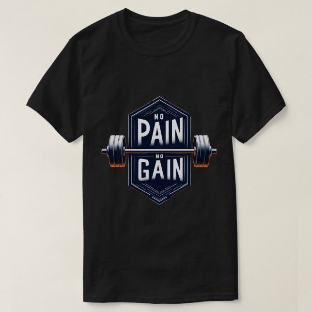 T-shirt Pas de douleur ni gain (Design devant)