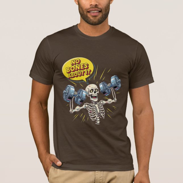 T-shirt Pas de doute - Squelette de gym drôle (Devant)