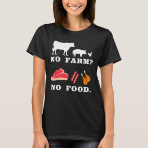 T-shirt Pas De Ferme Ni De Nourriture Pour L'Agriculture E