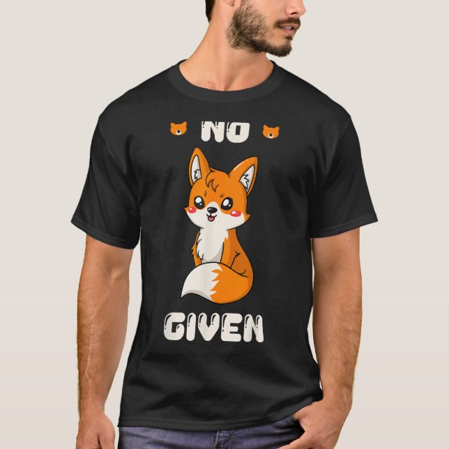 T-shirt Pas de Fox Donné - Jote Fox Sarcastique Design (Devant)