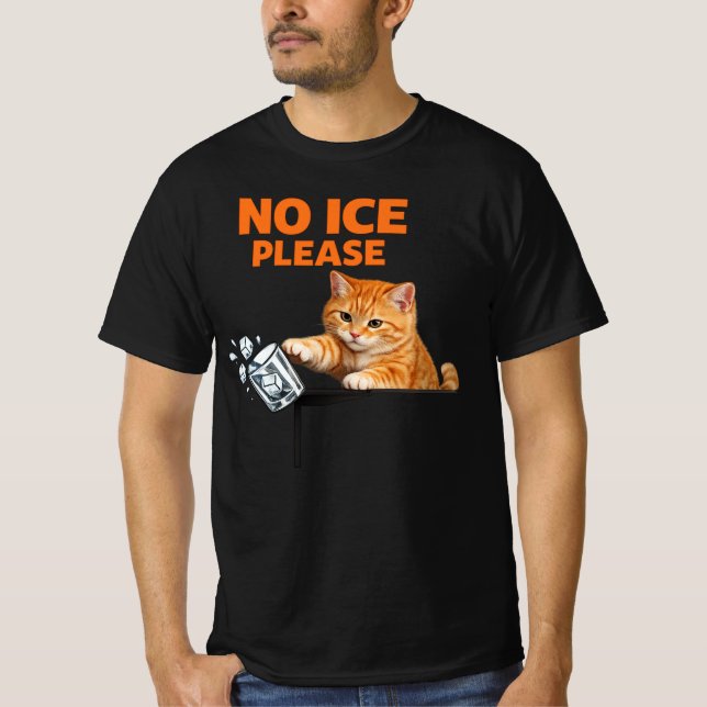 T-shirt Pas de glace s'il vous plaît Mème de chat drôle Ho (Devant)