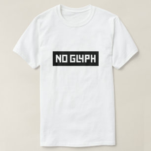 T-shirt Pas de glyphe, blanc