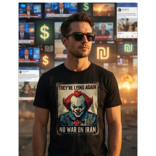 T-shirt Pas de guerre contre l'Iran – Propagande de fausse