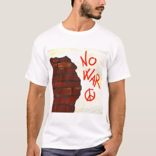 T-shirt Pas de guerre, peinture murale.Illustration numér