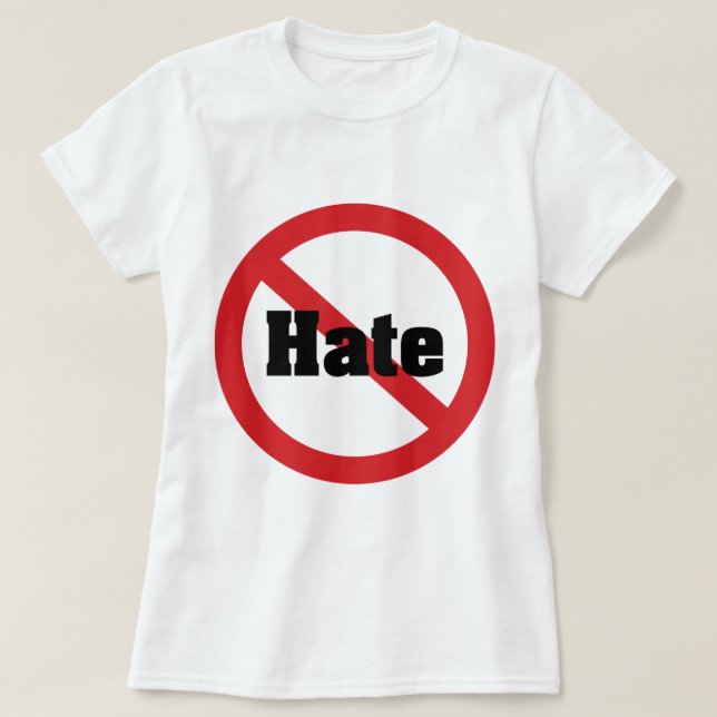 T-shirt Pas de haine (Design devant)
