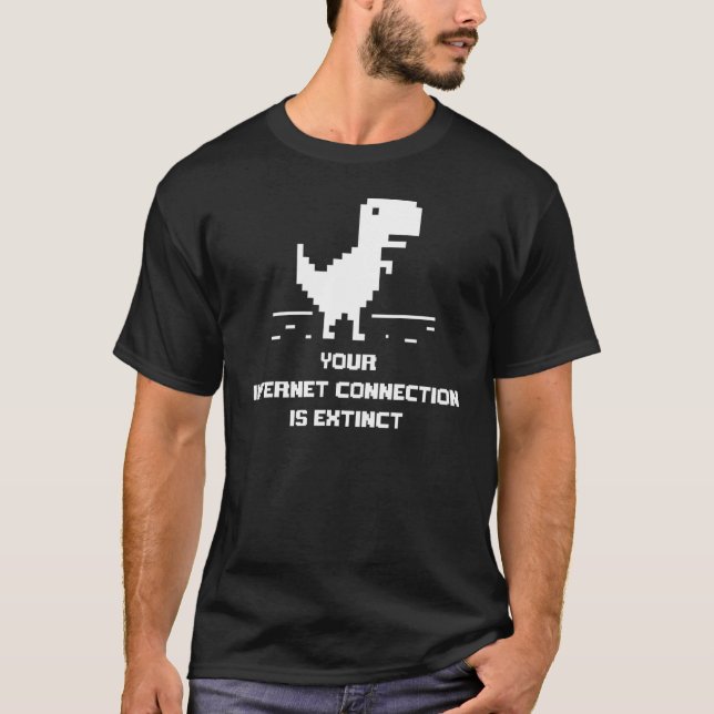 T-shirt Pas de jeu de dinosaures Internet (Devant)