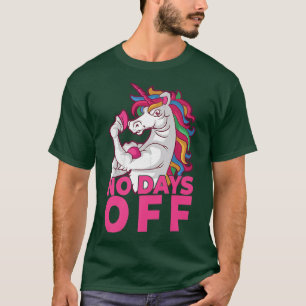 T-shirt Pas de jours de congé - Bodybuilding Unicorn Gym M