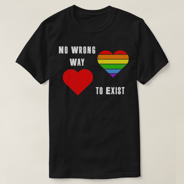 T-shirt Pas de mauvaise façon d'exister LGBT Pride Moth Te (Design devant)