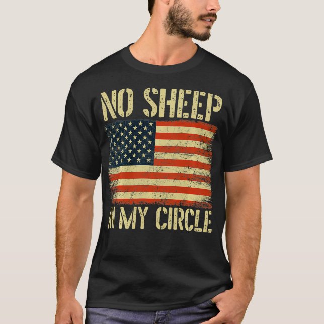 T-shirt Pas de mouton dans mon cercle Patriotic American F (Devant)