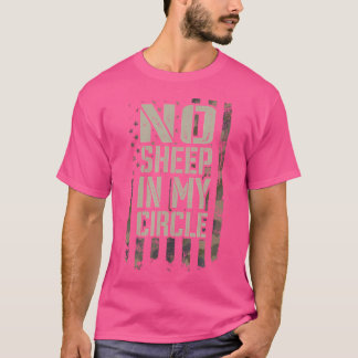 T-shirt Pas De Moutons Dans Mon Cercle Camo Usa Drapeau Lo