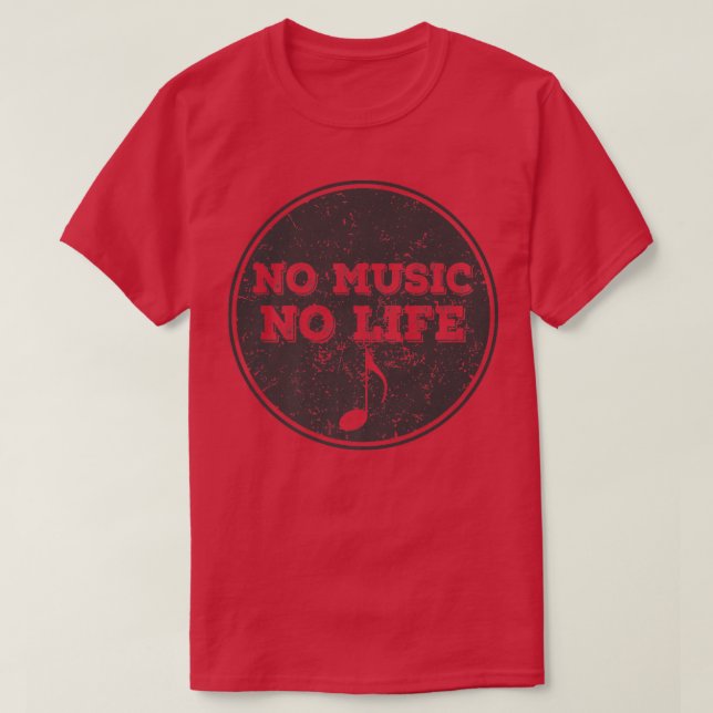 T-shirt Pas de musique, pas de vie (Design devant)