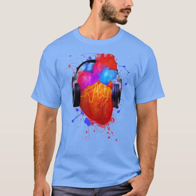 T-shirt Pas de musique pas de vie rétro rétro (Devant)