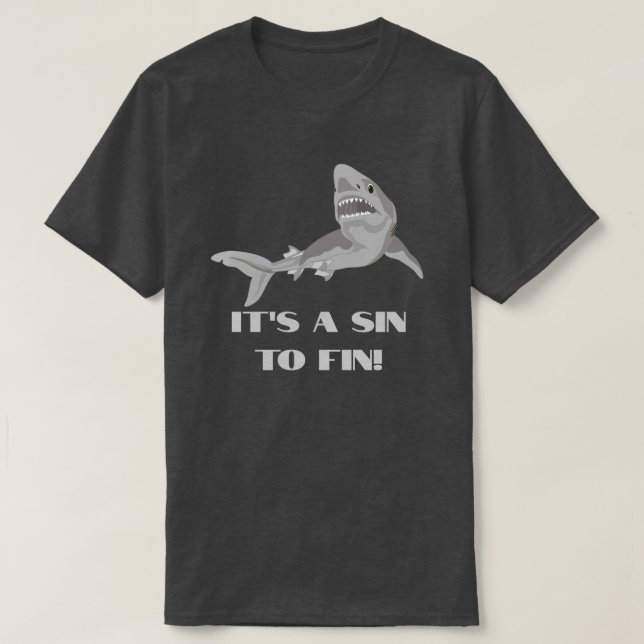 T-shirt Pas de mutilation de requins (Design devant)